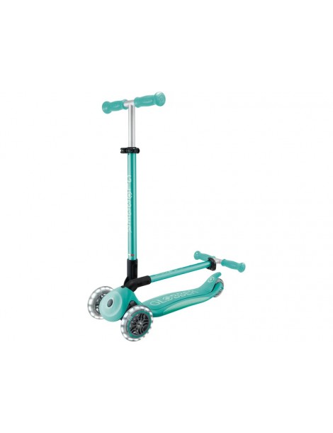 Globber - Scooter Primo Plus Lights V2 Foldable Fuchsia/Sky Blue