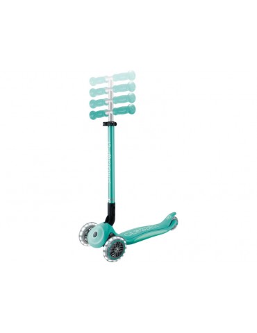Globber - Scooter Primo Plus Lights V2 Foldable Fuchsia/Sky Blue