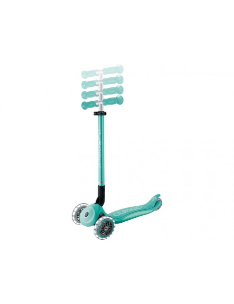 Globber - Scooter Primo Plus Lights V2 Foldable Fuchsia/Sky Blue
