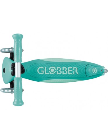 Globber - Scooter Primo Plus Lights V2 Foldable Fuchsia/Sky Blue