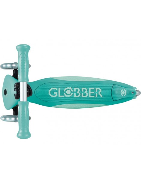 Globber - Scooter Primo Plus Lights V2 Foldable Fuchsia/Sky Blue