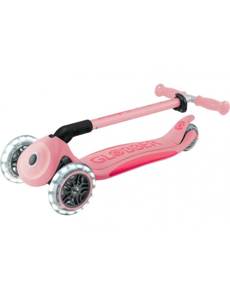 Globber - Scooter Primo Plus Lights V2 Foldable Fuchsia/Sky Blue