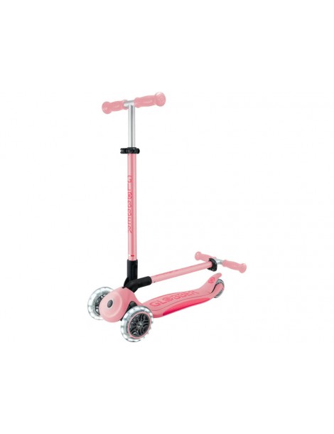 Globber - Scooter Primo Plus Lights V2 Foldable Fuchsia/Sky Blue