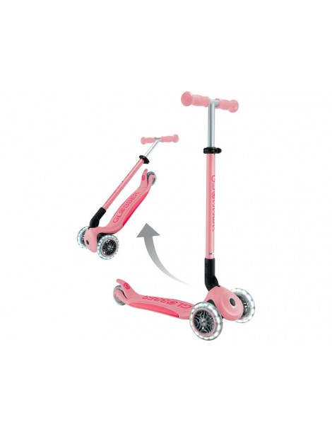 Globber - Scooter Primo Plus Lights V2 Foldable Fuchsia/Sky Blue