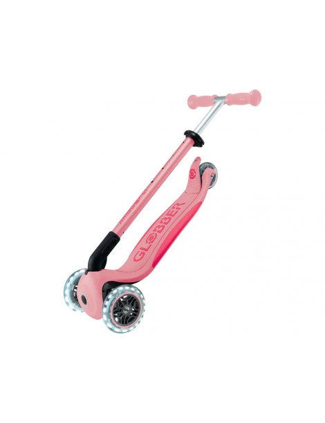 Globber - Scooter Primo Plus Lights V2 Foldable Fuchsia/Sky Blue