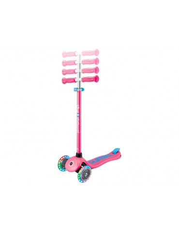 Globber - Scooter Primo Plus Lights V2 Fuchsia/Sky Blue