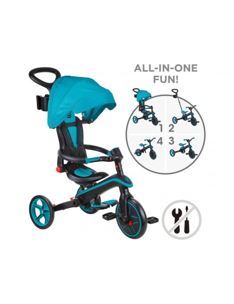 Globber - Tricycle Explorer Trike 4in1 Foldable Teal