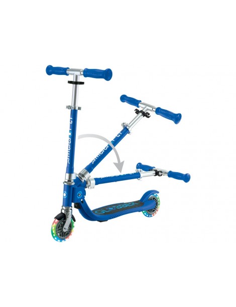 Globber - Scooter Junior Flow Lights Foldable Fuchsia