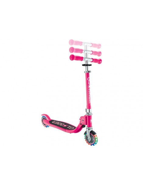 Globber - Scooter Junior Flow Lights Foldable Fuchsia