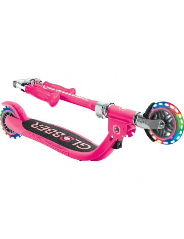 Globber - Scooter Junior Flow Lights Foldable Fuchsia