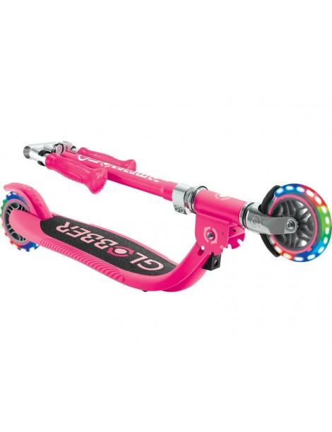 Globber - Scooter Junior Flow Lights Foldable Fuchsia
