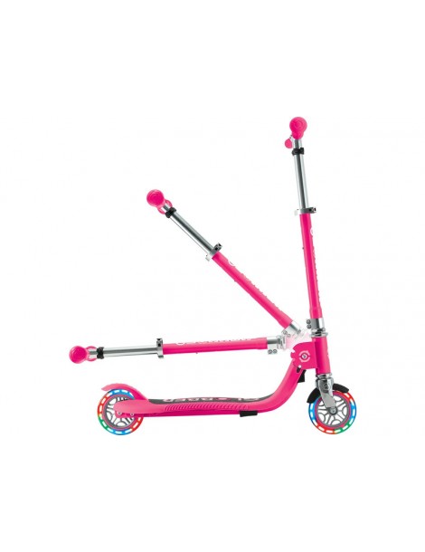 Globber - Scooter Junior Flow Lights Foldable Fuchsia