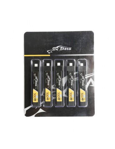 Akumuliatorius Tattu LiPo 300mAh 3.8V 75C 1S1P HV BT2.0.5 (5vnt)