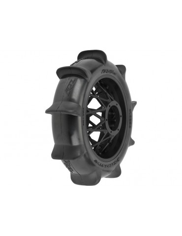 Pro-Line 1/4 Roost MX Sand/Snow Paddle Rear Tire MTD Black (1): PROMOTO-MX