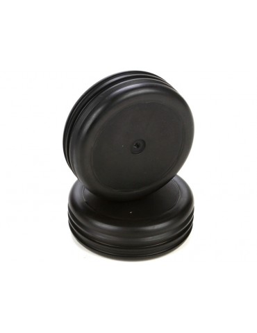 ECX priekinė padanga, sumontuota, juodas ratlankis (2): 1/10 2WD Boost