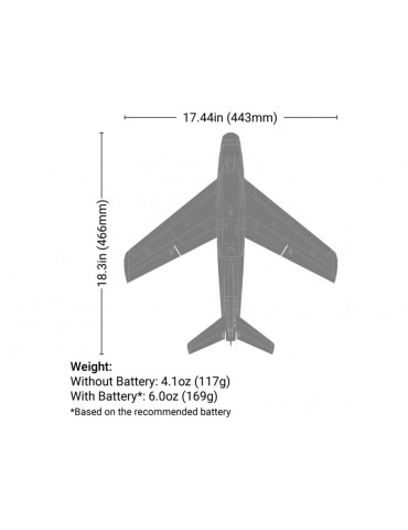 E-flite F-86 Sabre 0.44m BNF Basic