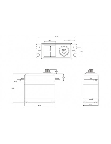 CH635S HiVOLT CORELESS Digital servo (35kg-0.14s/60 )