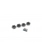 Traxxas Wheel hubs, hex, aluminum (gray-anodized) (4)