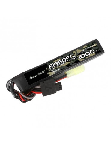 Gens ace G-Tech 25C 1000mAh 2S1P 7.4V Airsoft Gun Lipo baterija mini Tamiya