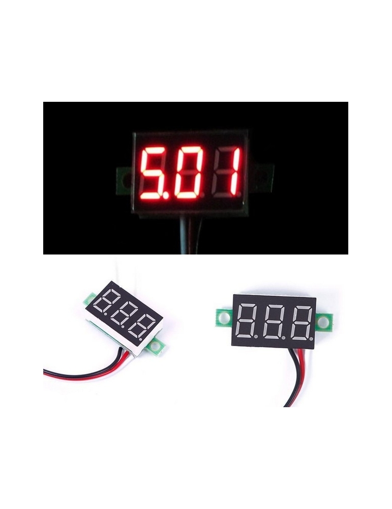 Skaitmeninis DC mini voltmetras 4,5 - 30V Skaitmeninis DC mini voltmetras 4,5 - 30V