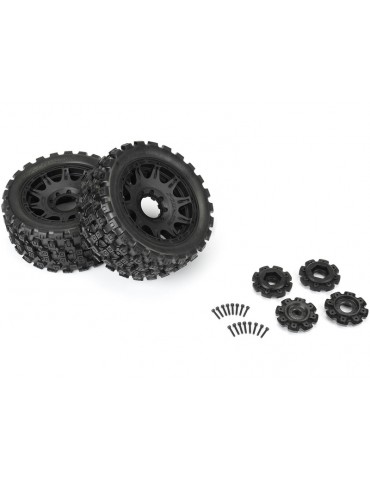 Pro-Line Wheels 5.7", Badlands MX57 Tires, Raid 8x48 H24 Wheels (2)