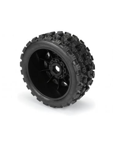 Pro-Line Wheels 5.7", Badlands MX57 Tires, Raid 8x48 H24 Wheels (2)