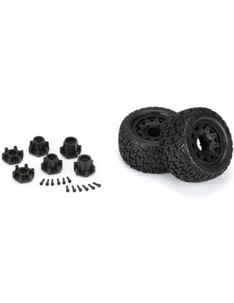 Pro-Line 1/10 Bonesaw F/R 2.8" MT Tires Mounted 12mm/14mm Black Raid (2)