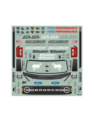 Pro-Line Body 1/10 2021 Ford Bronco: Stampede, Granite, Vorteks