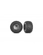 Traxxas Tires & wheels 1.3", chrome wheels, Terra Groove tires (2)