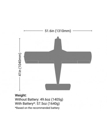 E-flite Cherokee 1.3m AS3X SAFE Select BNF Basic