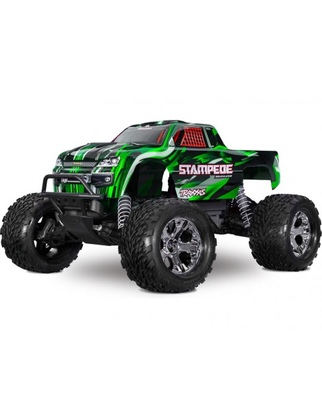 Traxxas Stampede 1:10 BL-2s RTR žalia
