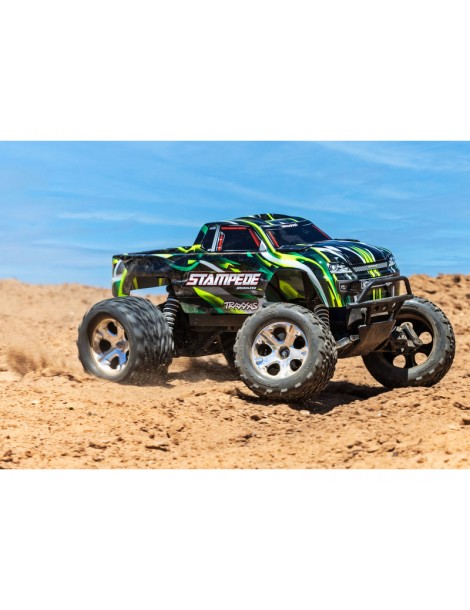Traxxas Stampede 1:10 BL-2s RTR žalia