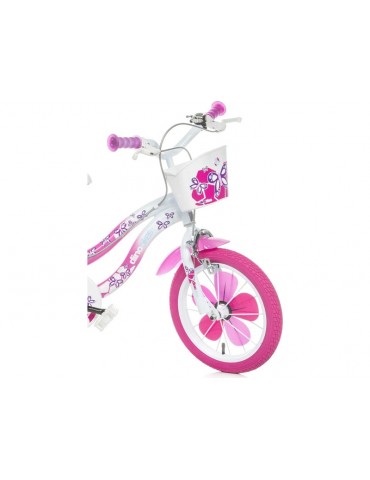 DINO Bikes - Children's bike 14" Flappy Pink