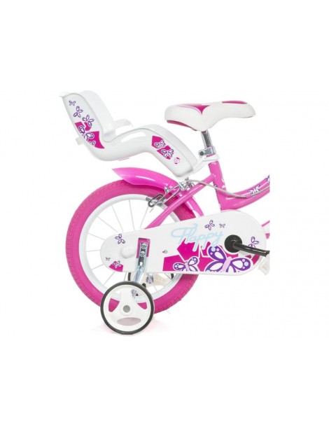 DINO Bikes - Children's bike 14" Flappy Pink