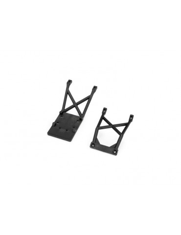 Traxxas Skid plates, front & rear (black)
