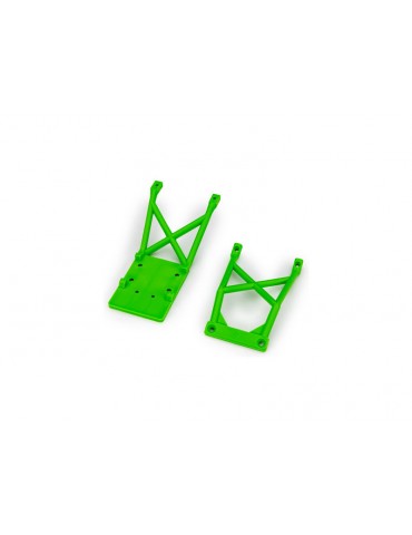 Traxxas Skid plates, front & rear (green)