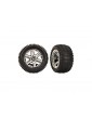 Traxxas Tires & wheels 2.8", RXT chrome wheels, Alias tires (2WD electric rear) (2)