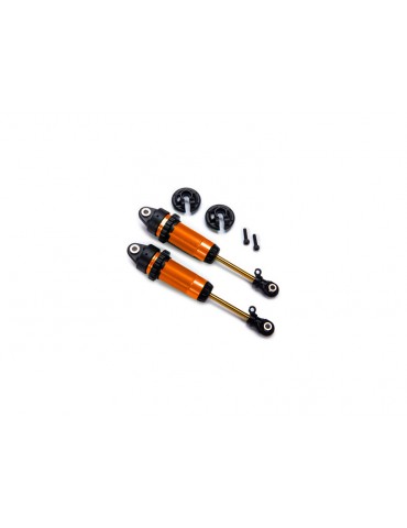 Traxxas Shocks, GTR xx-long orange-anodized, PTFE-coated bodies with TiN shafts (2)