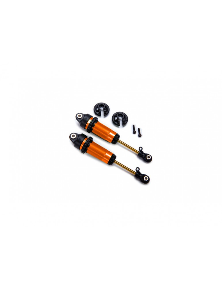 Traxxas Shocks, GTR xx-long orange-anodized, PTFE-coated bodies with TiN shafts (2)