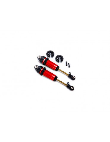 Traxxas Shocks, GTR xx-long red-anodized, PTFE-coated bodies with TiN shafts (2)