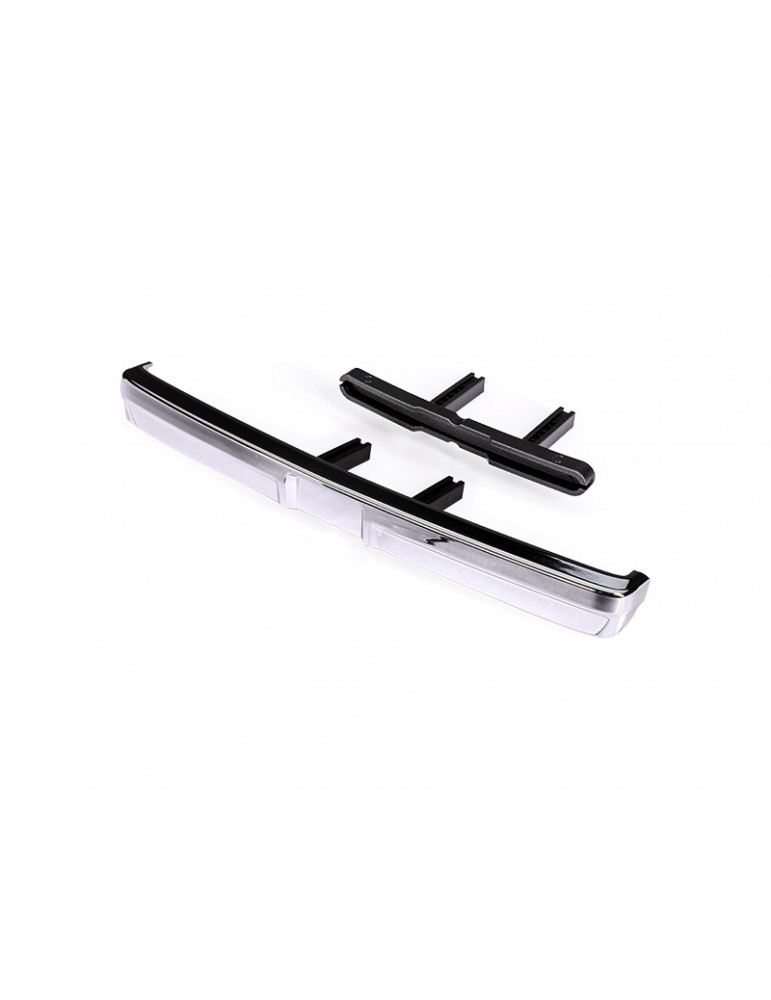 Traxxas Bumper, front (chrome)/ bumper mount (2)