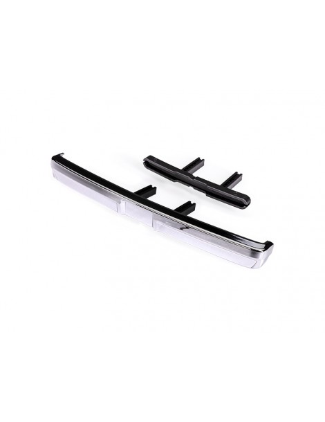 Traxxas Bumper, front (chrome)/ bumper mount (2)
