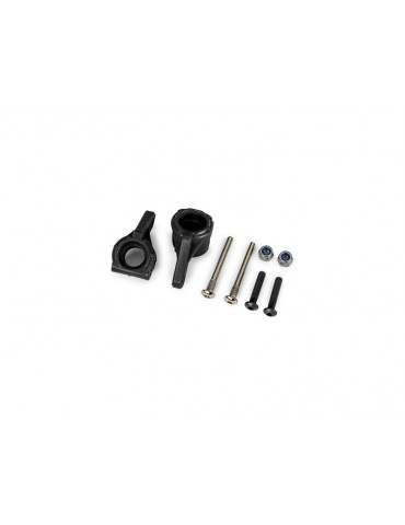 Traxxas Steering blocks, extreme heavy duty, black (left & right) (for use with 9180, 9181, 9182)