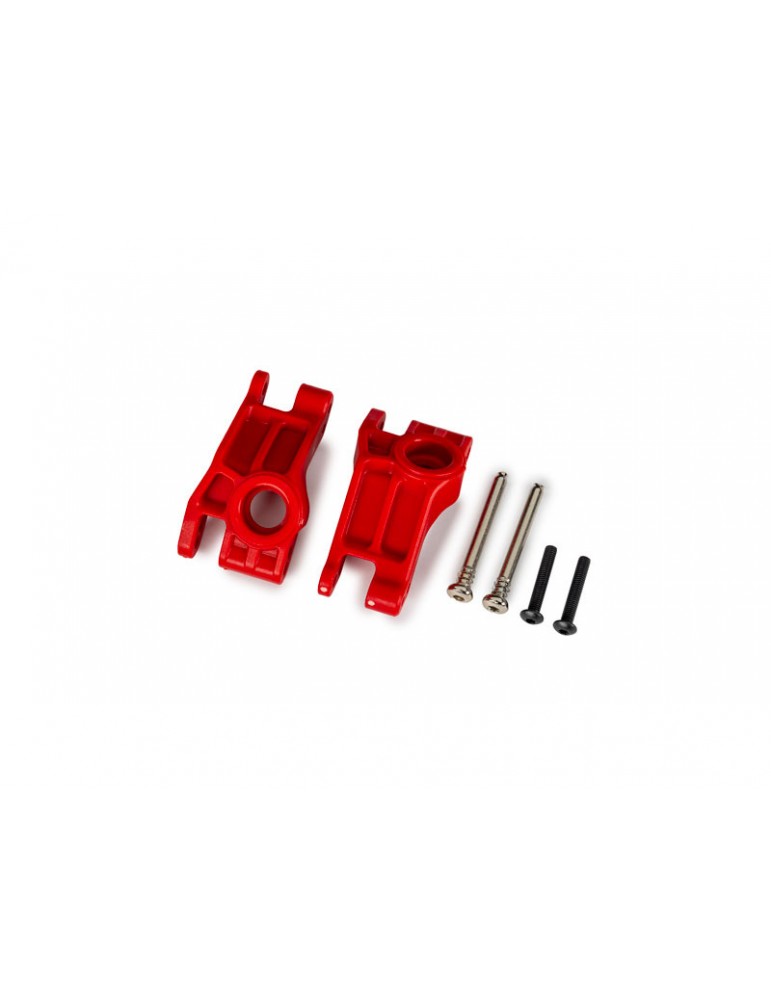 Traxxas Carriers, stub axle, rear, extreme heavy duty, red (for use with 9180, 9181, 9182)