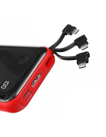 Maitinimo šaltinis Baseus Mini S 3A 10000mAh Red Type-C