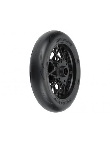 Pro-Line 1/4 Supermoto Tire Front MTD Black Wheel: PM-MX