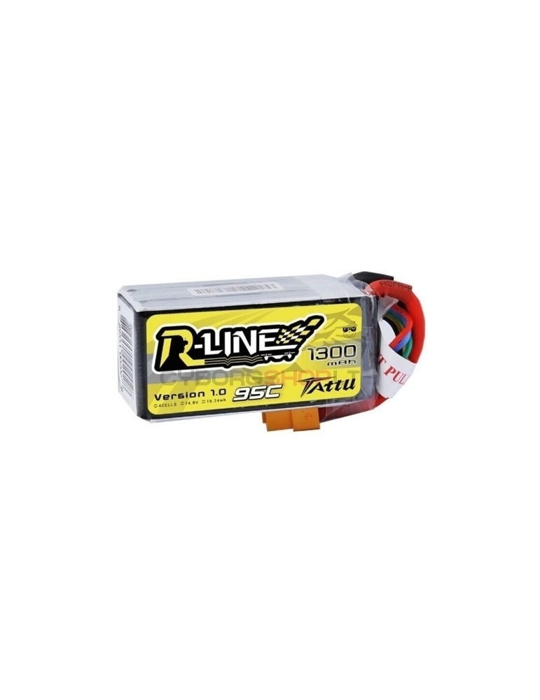 Akumuliatorius Tattu 1300 mAh 14,8V 95C 4S1P R-Line Akumuliatorius Tattu 1300 mAh 14,8V 95C 4S1P R-Line