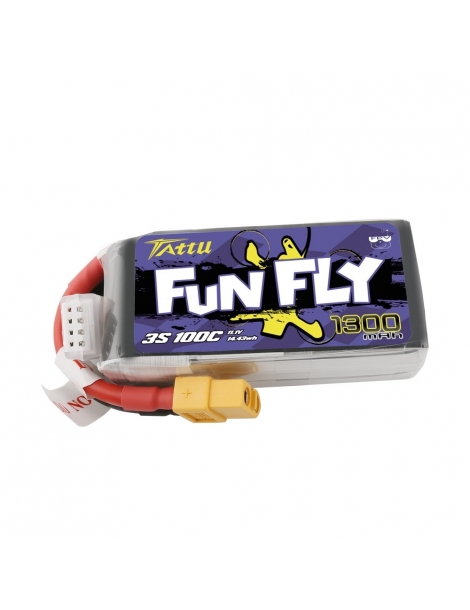 Akumuliatorius Tattu Funfly 1300mAh 11.1V 100C 3S1P