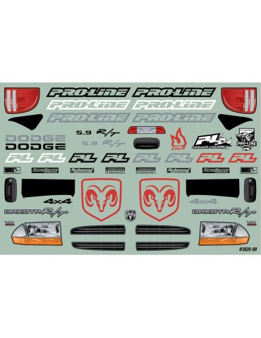 Pro-Line kėbulas 1/10 1997 Dodge Dakota 12,3“ (313 mm) Crawlers
