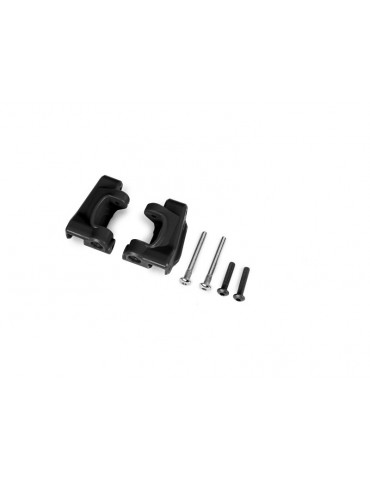 Traxxas Caster blocks (c-hubs), extreme heavy duty, black (for use with 9182)